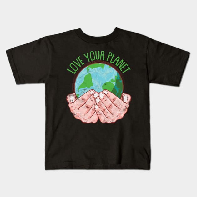 Love your planet Kids T-Shirt by avshirtnation